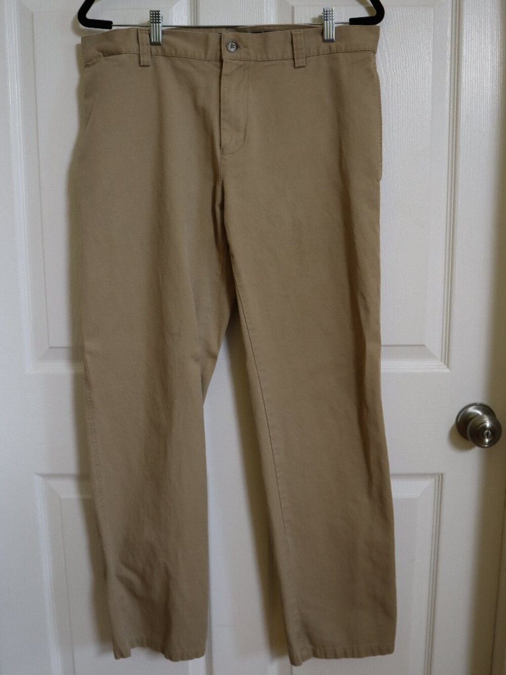 Lacoste Devanlay Women's Khaki Chino Pants Taille 44 US Sz 12 Inseam 31" Preppy